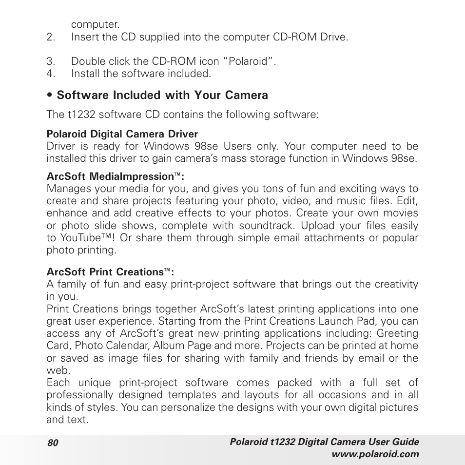 Polaroid t1232 User Manual | Page 80 / 95
