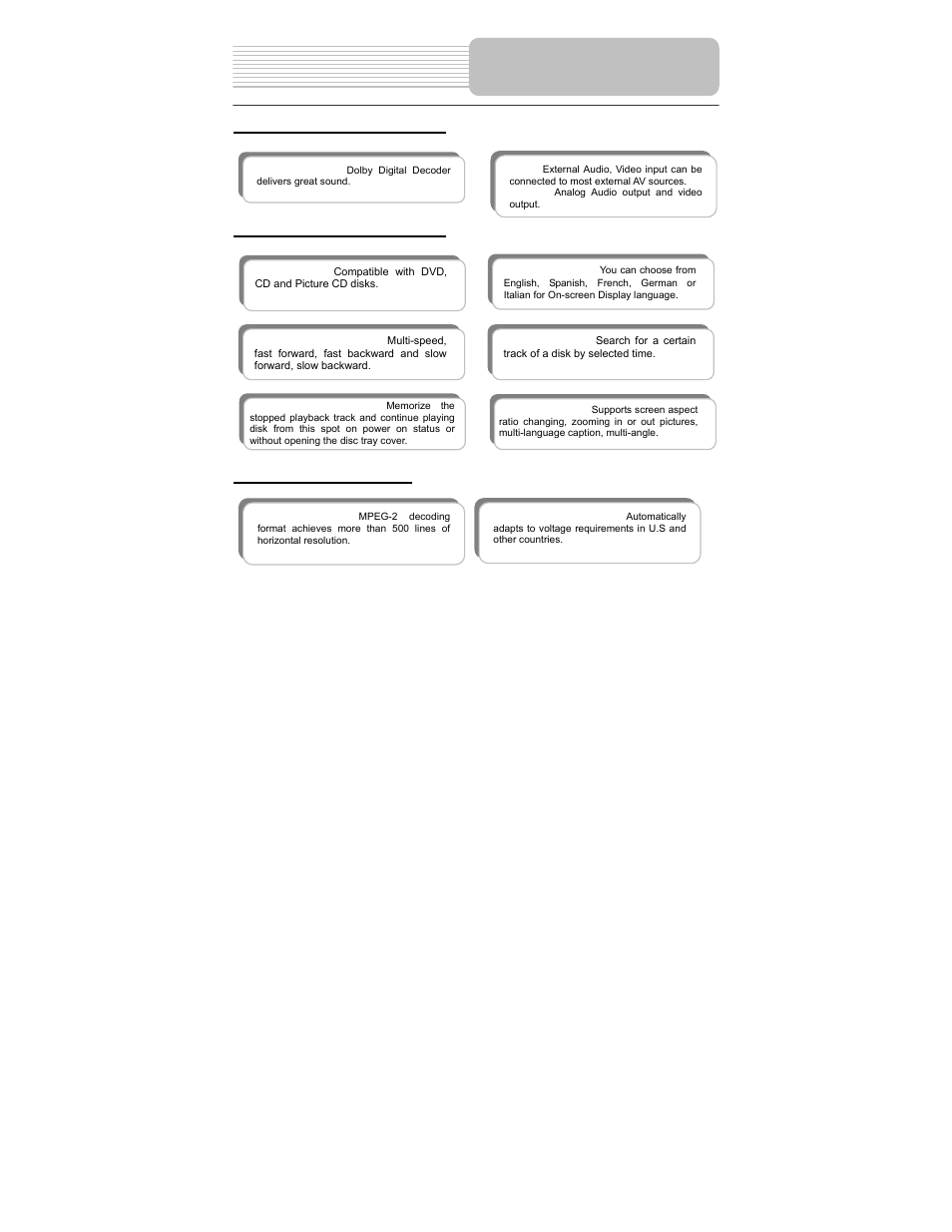 Features | Polaroid PDM-0714 User Manual | Page 5 / 36