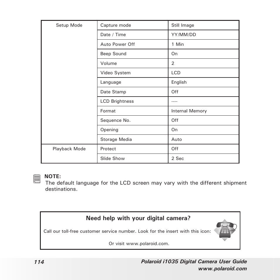 Need help with your digital camera | Polaroid I1035 User Manual | Page 114 / 117