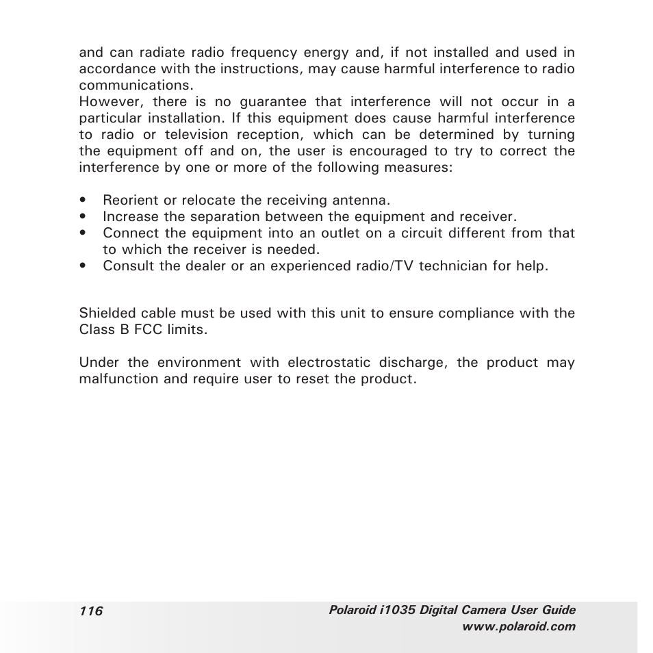 Polaroid I1035 User Manual | Page 116 / 117