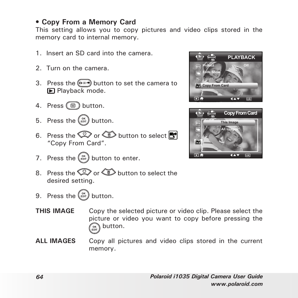 Polaroid I1035 User Manual | Page 64 / 117