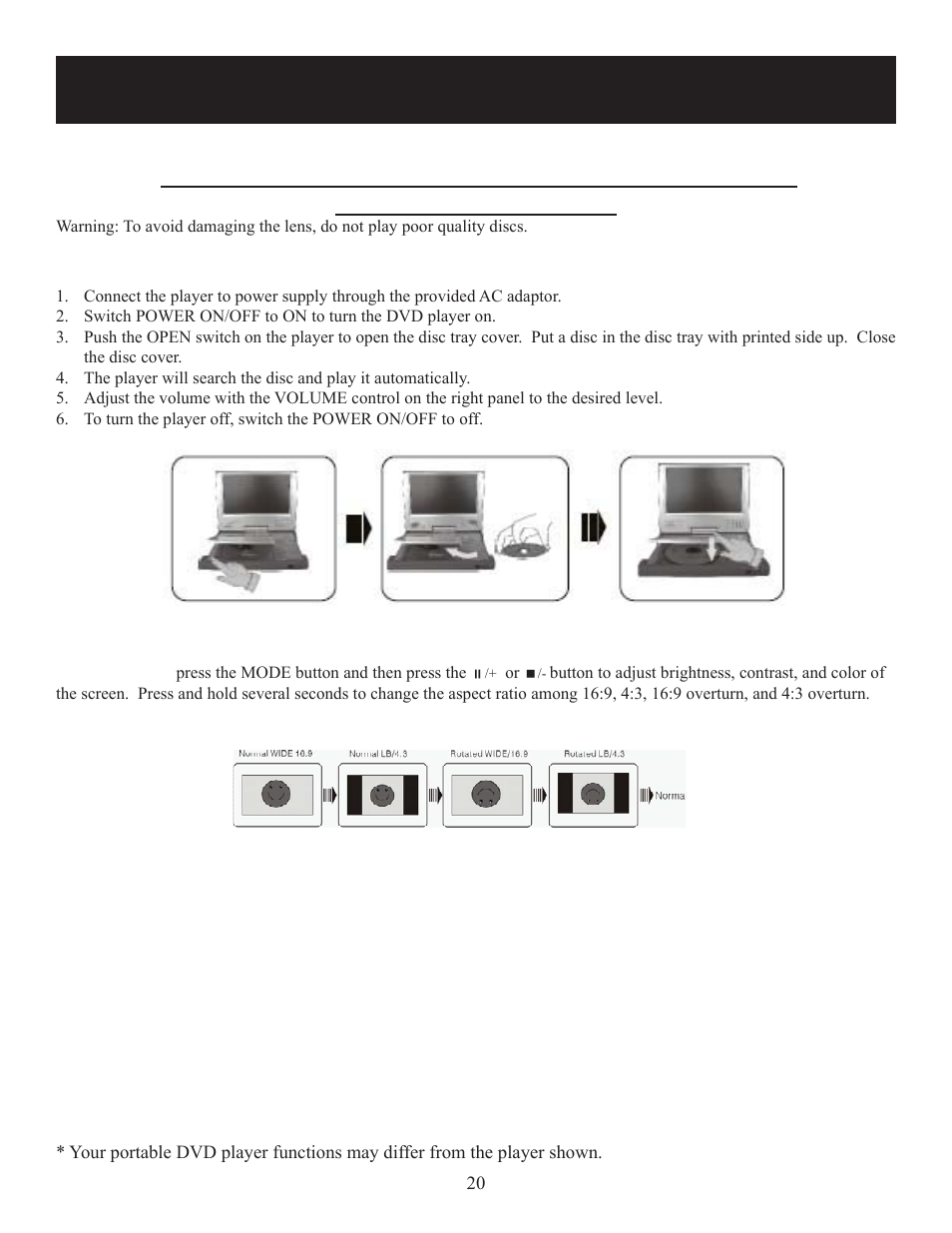 Playback operation, Pre-operation, Basic operation | Polaroid DPA-10040K User Manual | Page 20 / 34