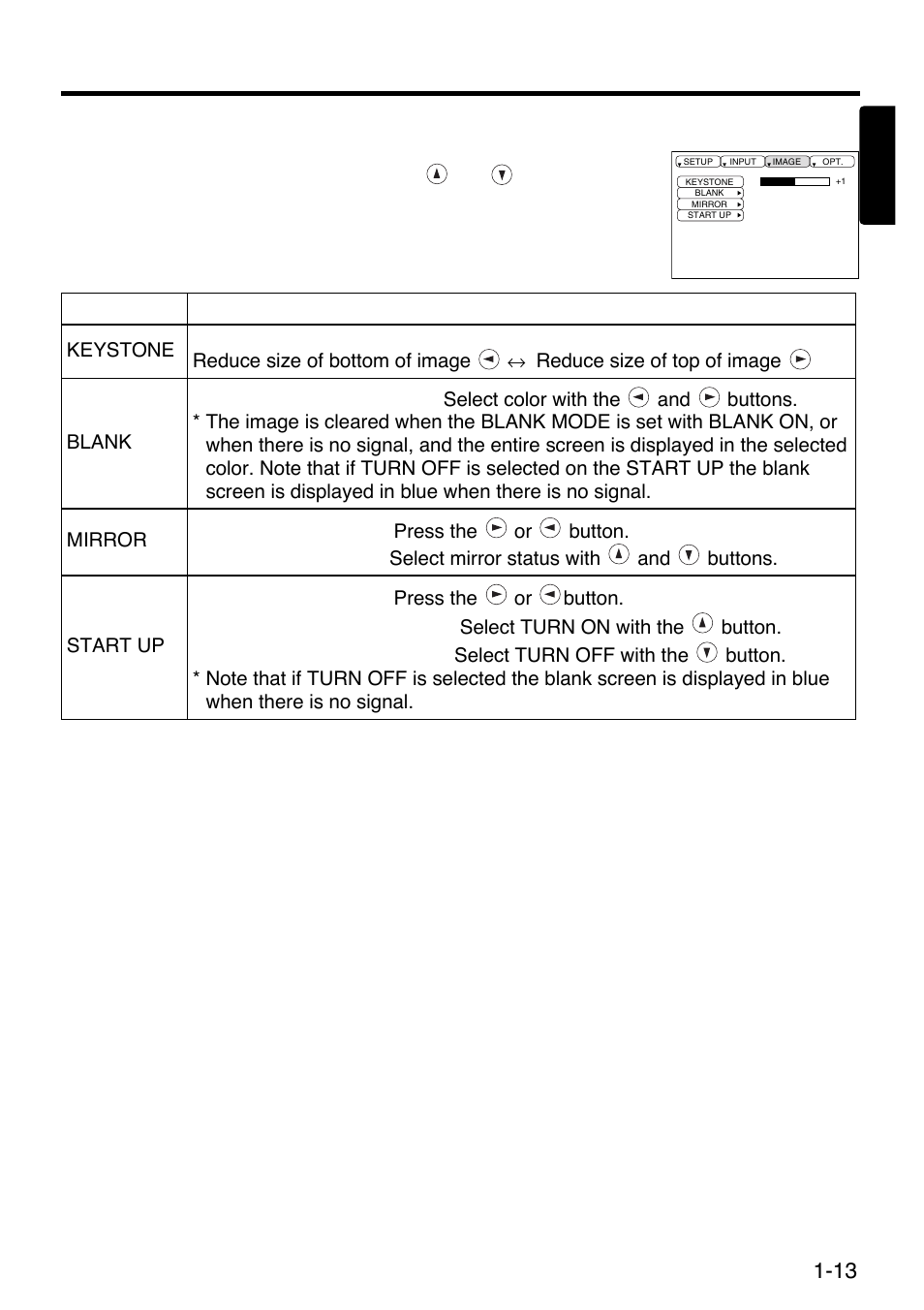 Image menu | Polaroid SVGA 270 User Manual | Page 14 / 27