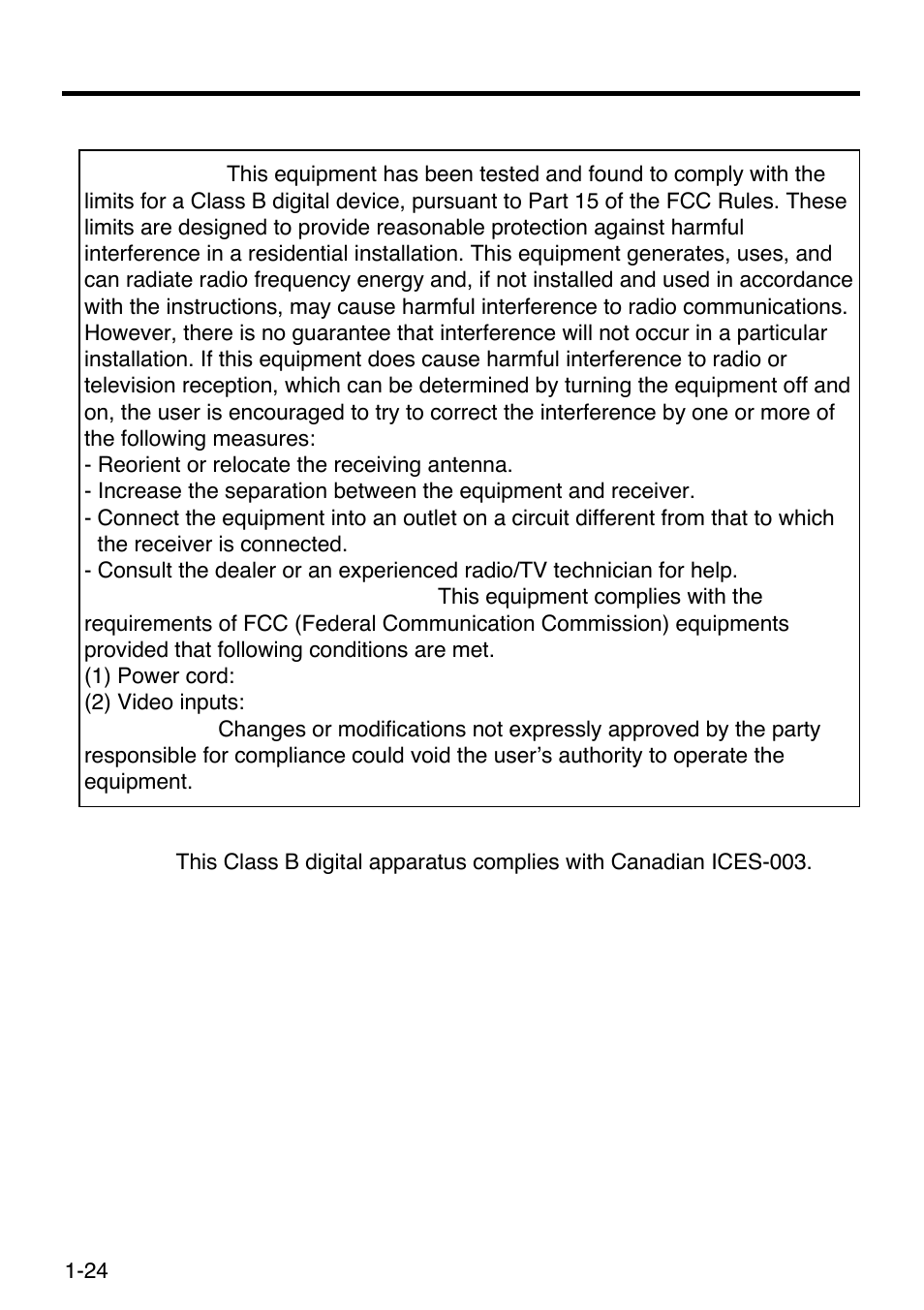 Regulatory notices, Fcc statement warning for the customers in canada | Polaroid SVGA 270 User Manual | Page 25 / 27