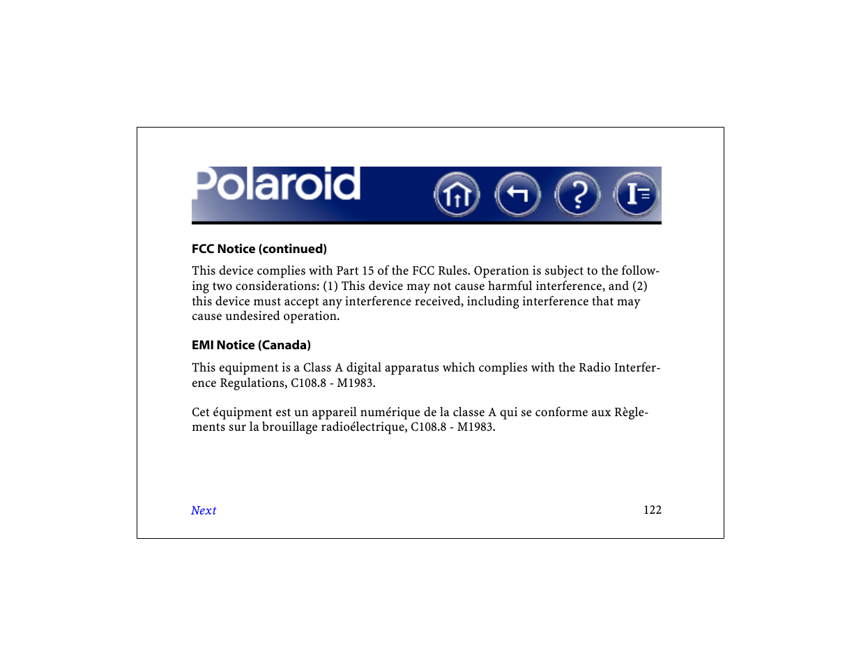 Polaroid DCM 2 Online User Manual | Page 123 / 153