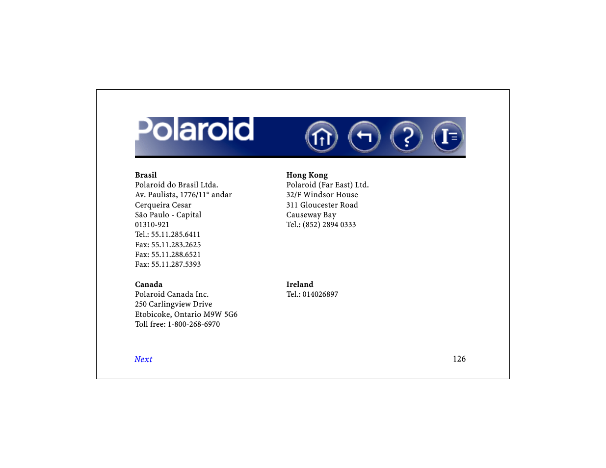 Polaroid DCM 2 Online User Manual | Page 127 / 153