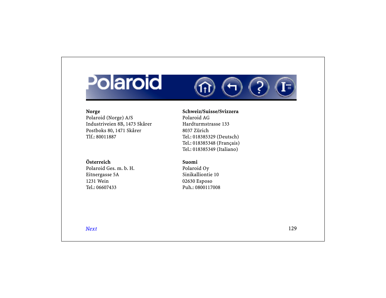 Polaroid DCM 2 Online User Manual | Page 130 / 153