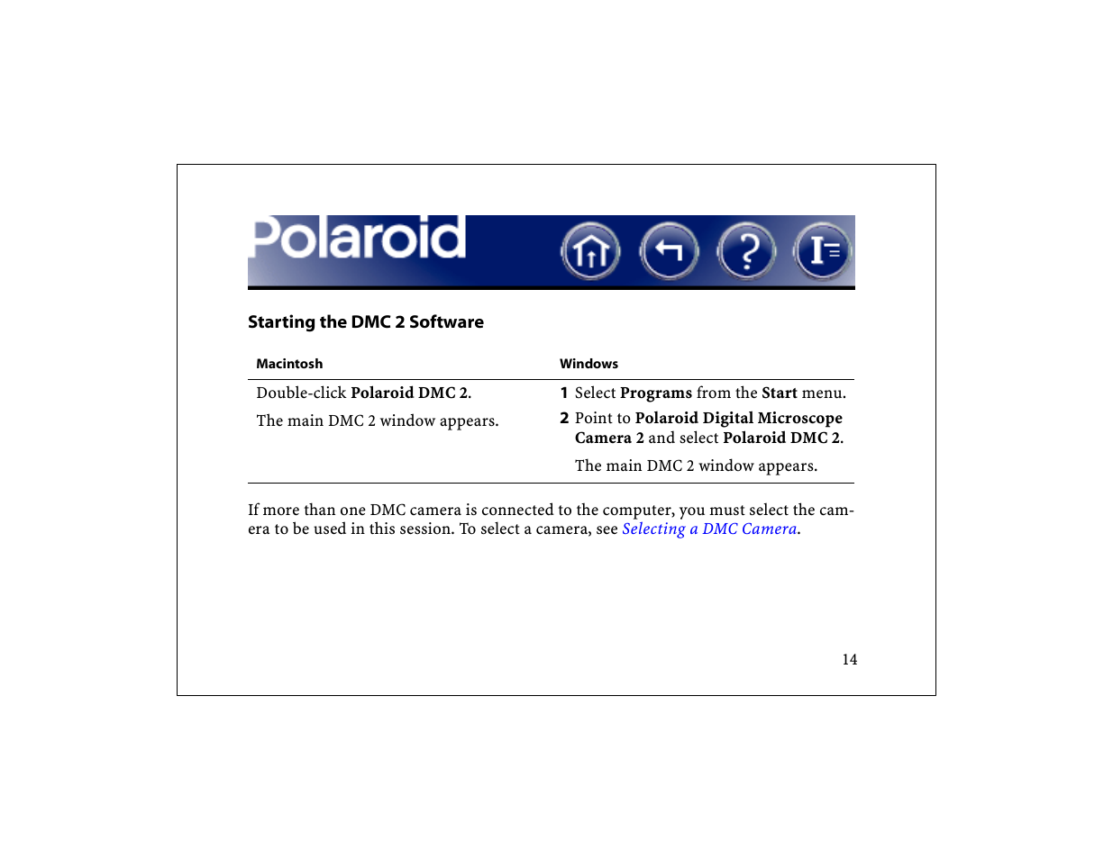 Starting the dmc 2 software, Start the dmc 2 software | Polaroid DCM 2 Online User Manual | Page 15 / 153