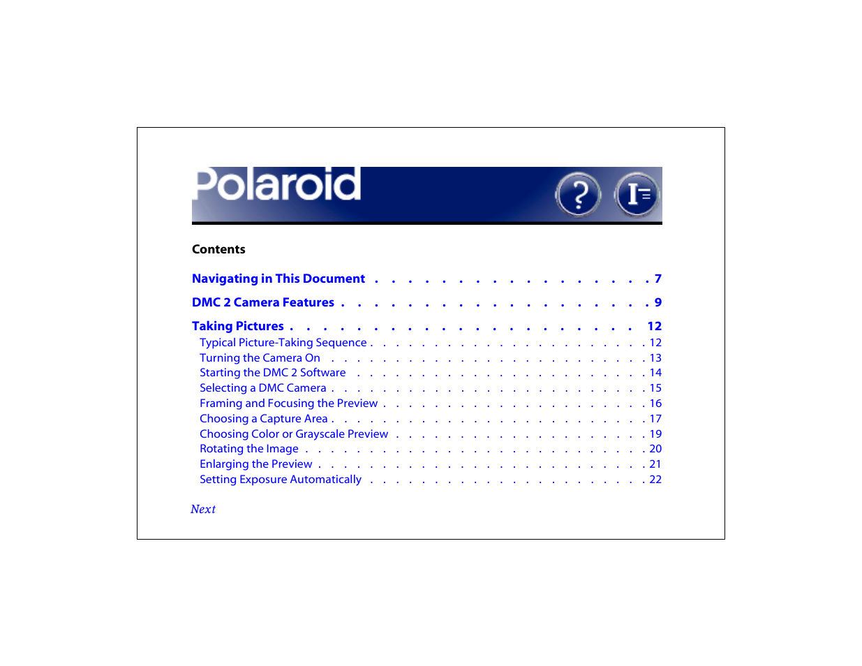 Polaroid DCM 2 Online User Manual | Page 2 / 153