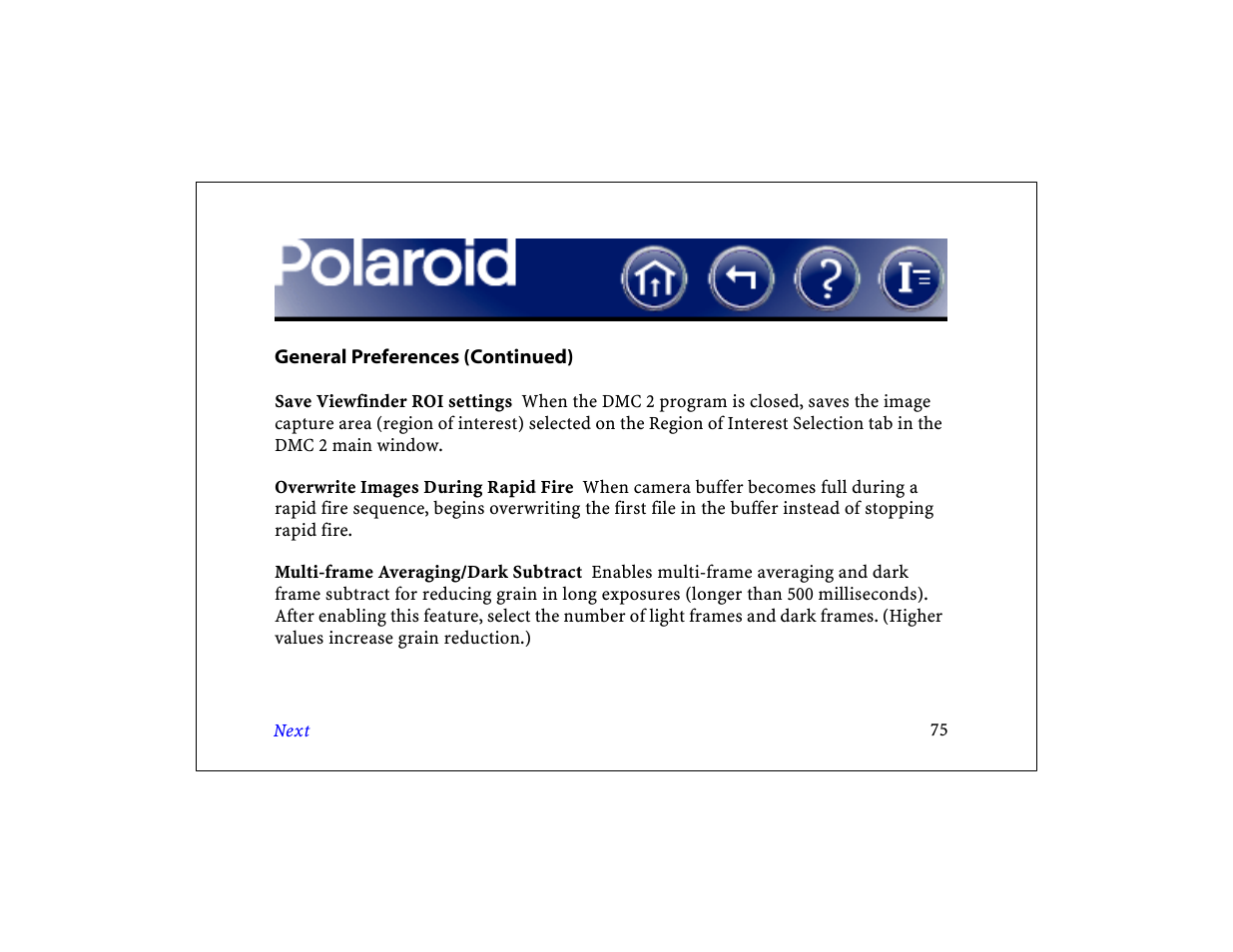 Polaroid DCM 2 Online User Manual | Page 76 / 153