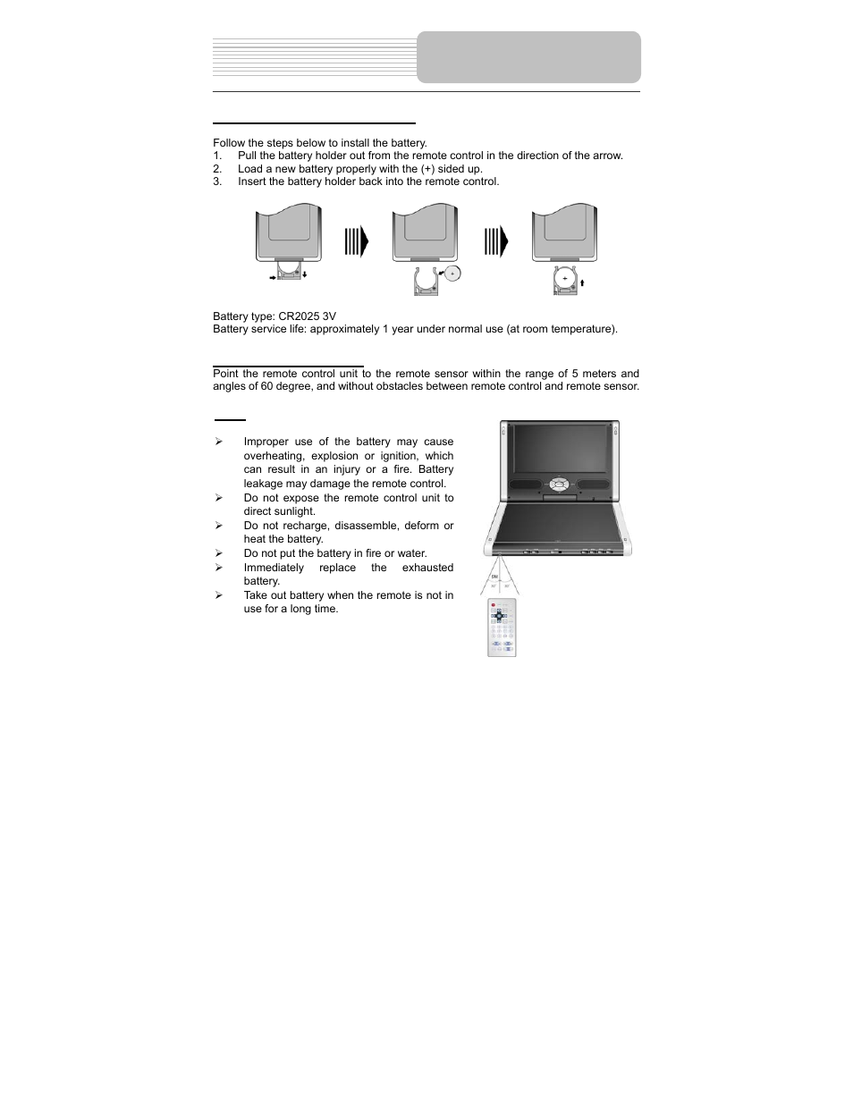 Remote control | Polaroid PDM-1058 User Manual | Page 15 / 39