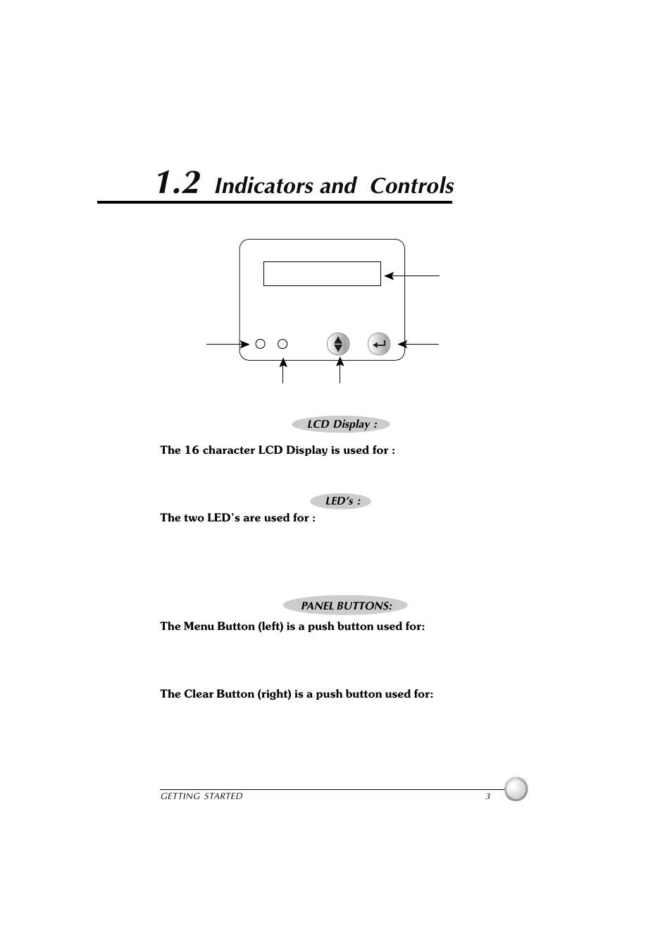 2 indicators and controls, Indicators and controls | Polaroid P100 User Manual | Page 10 / 52