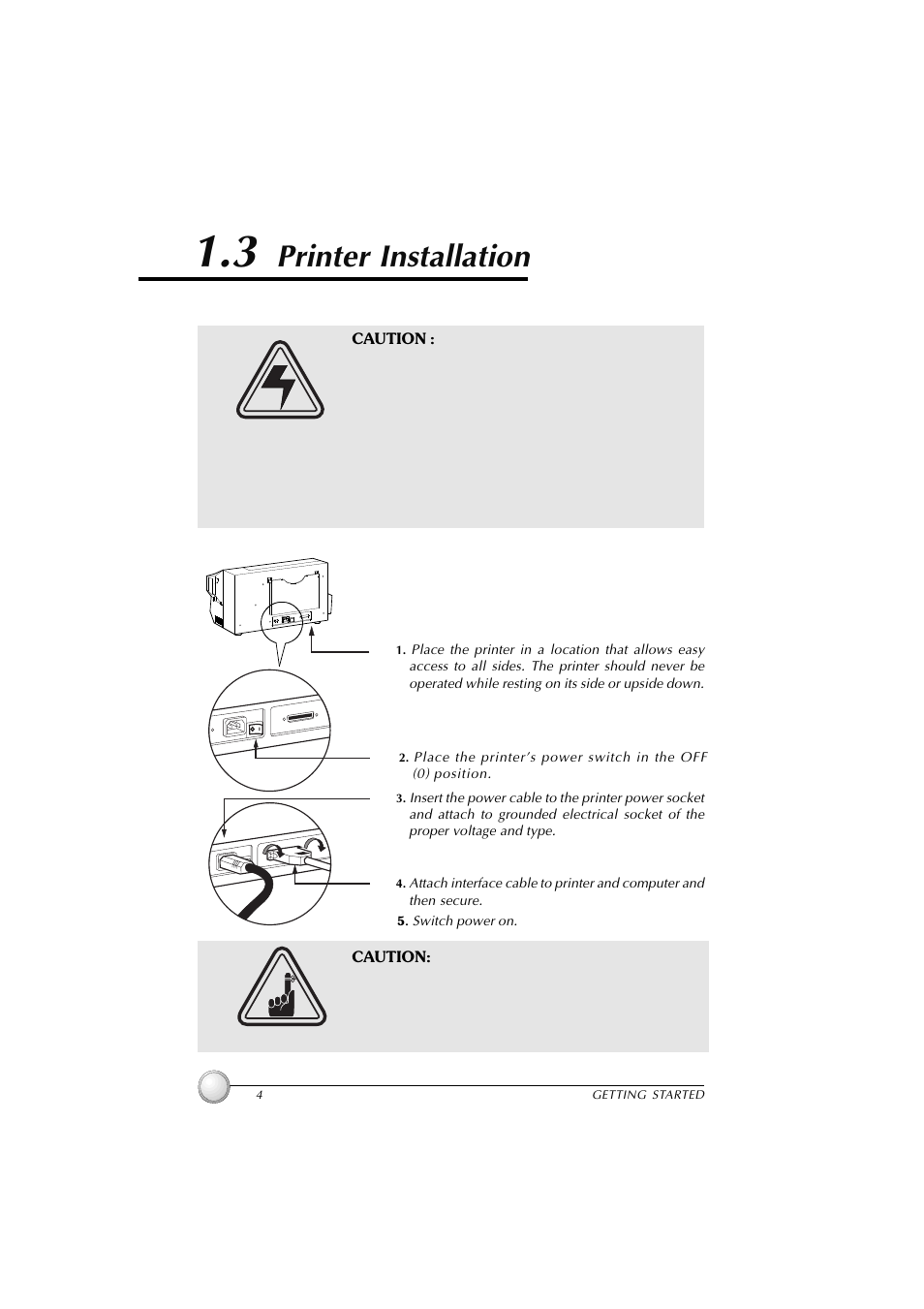 3 printer installation, Printer installation | Polaroid P100 User Manual | Page 11 / 52