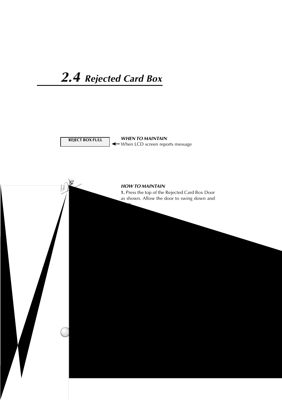 4 rejected card box, Rejected card box | Polaroid P100 User Manual | Page 19 / 52