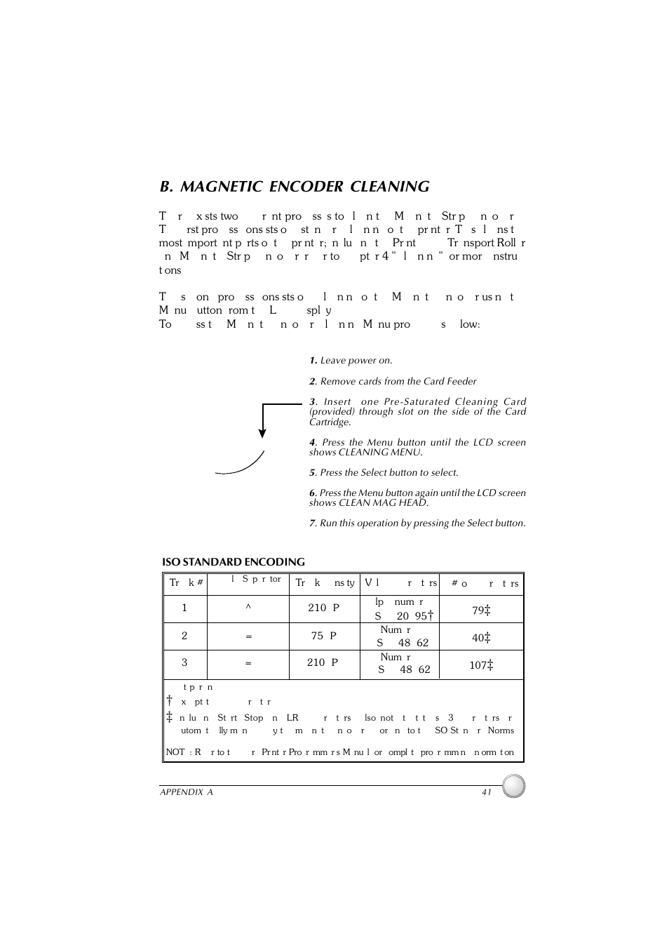 B. magnetic encoder cleaning | Polaroid P100 User Manual | Page 47 / 52