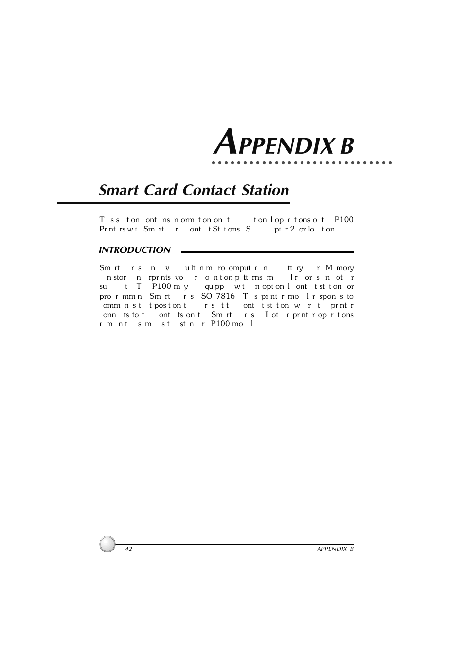 Appendix b, Ppendix b, Smart card contact station | Polaroid P100 User Manual | Page 48 / 52