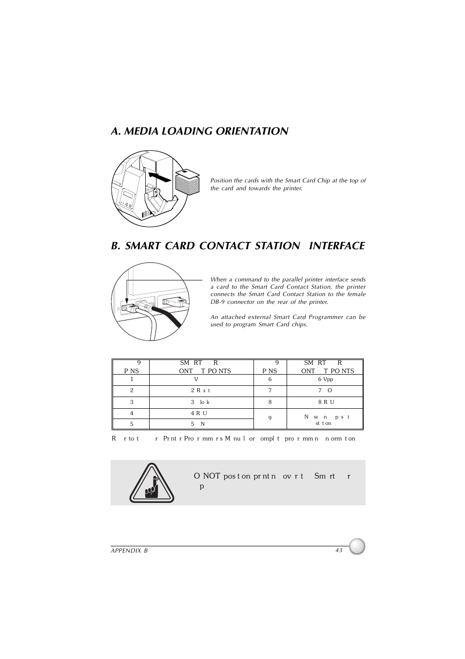 Do not position printing over the smart card chip | Polaroid P100 User Manual | Page 49 / 52