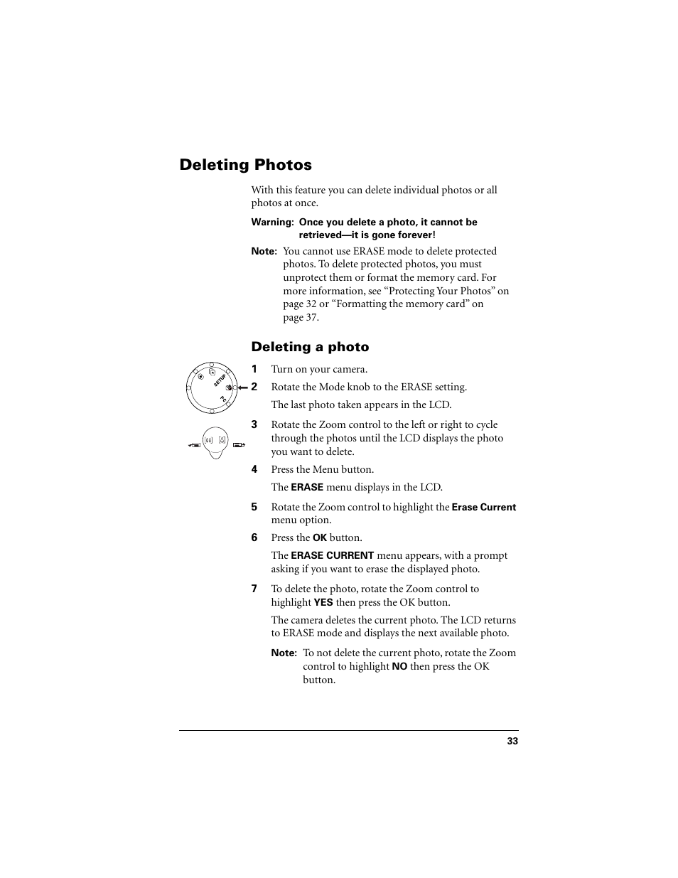 Deleting photos | Polaroid PDC 2300Z User Manual | Page 37 / 64