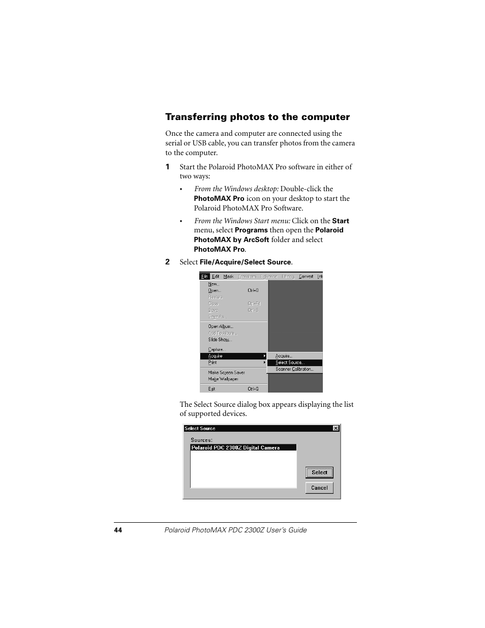 Polaroid PDC 2300Z User Manual | Page 48 / 64