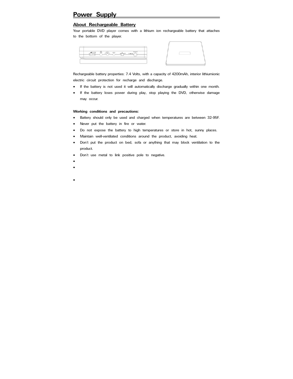 Power supply | Polaroid PDV-088PT User Manual | Page 17 / 29