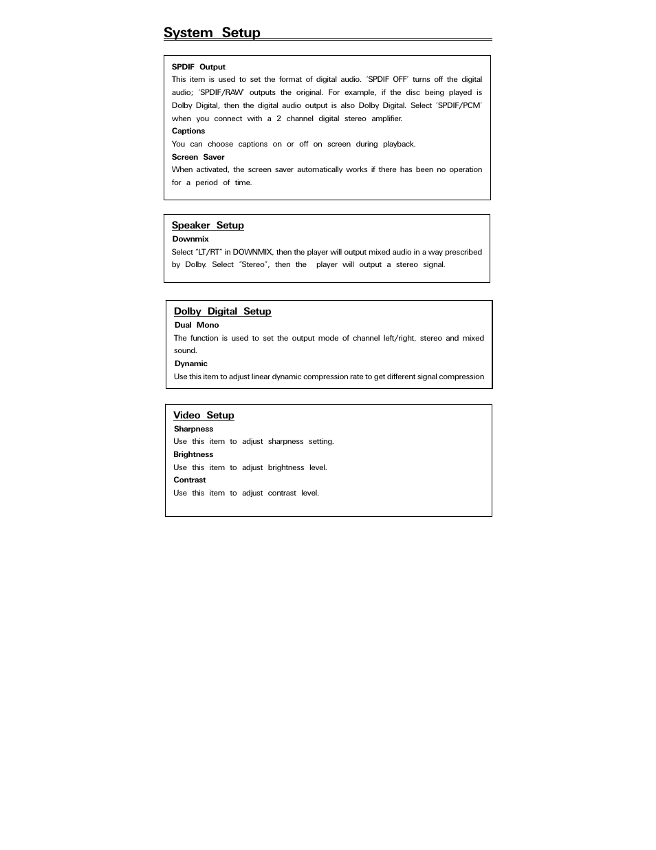 System setup | Polaroid PDV-088PT User Manual | Page 21 / 29