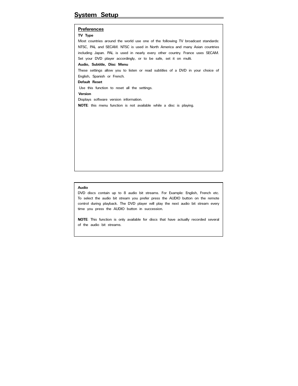 System setup | Polaroid PDV-088PT User Manual | Page 22 / 29