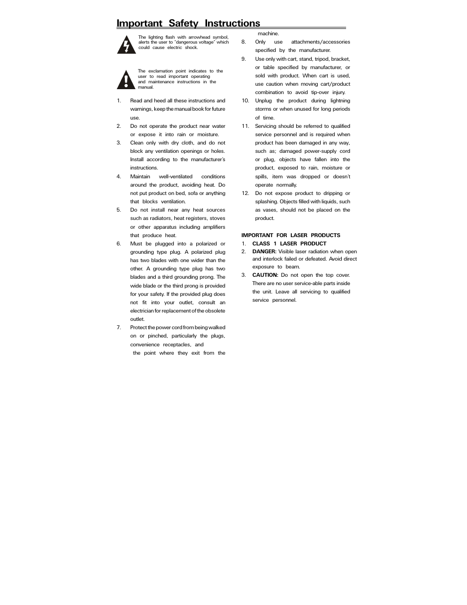 Important safety instructions | Polaroid PDV-088PT User Manual | Page 3 / 29