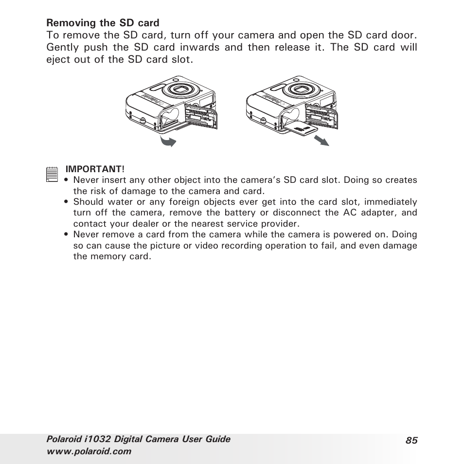 Polaroid i1032 User Manual | Page 85 / 112