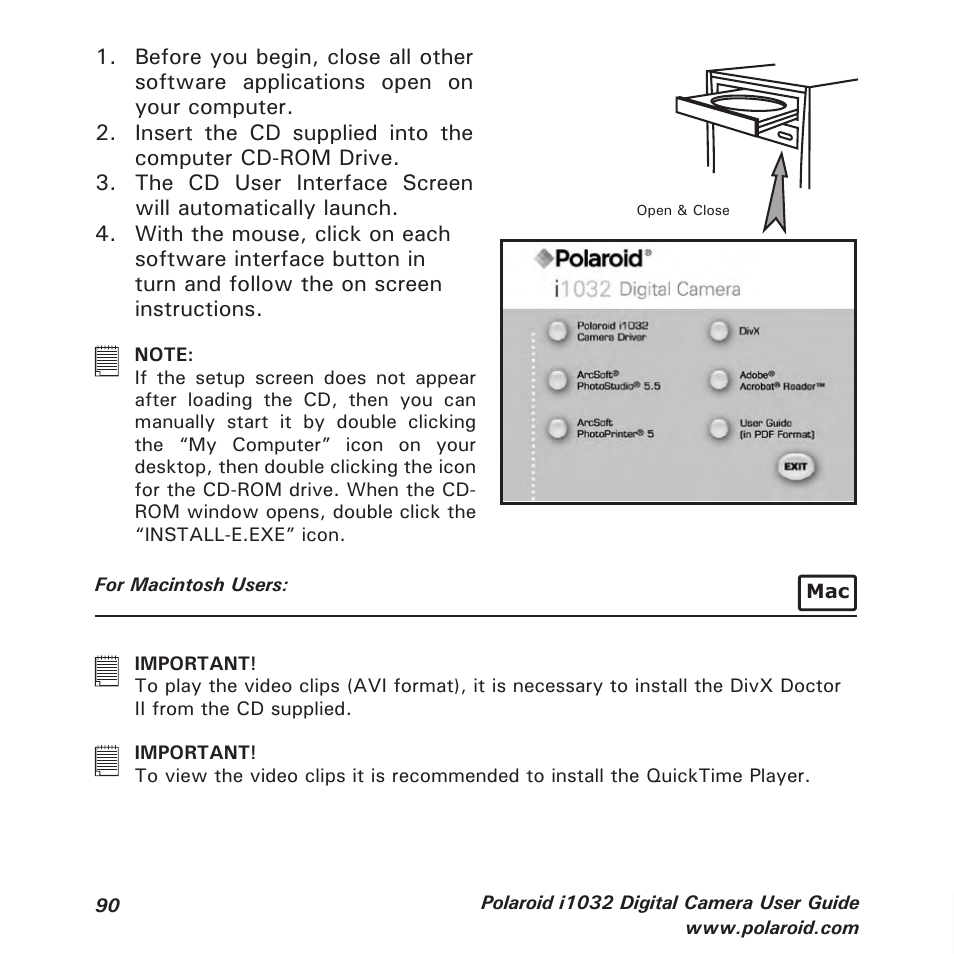 Polaroid i1032 User Manual | Page 90 / 112