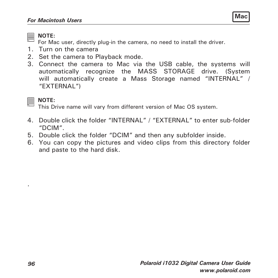 Polaroid i1032 User Manual | Page 96 / 112