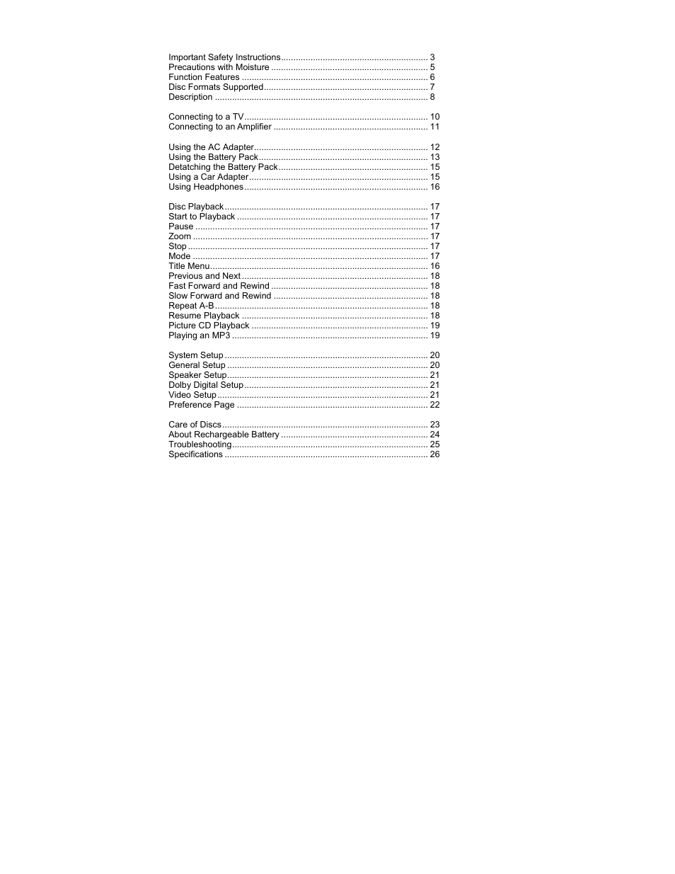 Polaroid PDV-0701A User Manual | Page 2 / 27