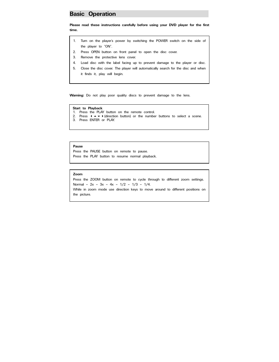 Basic operation | Polaroid PDV-0800 User Manual | Page 17 / 30