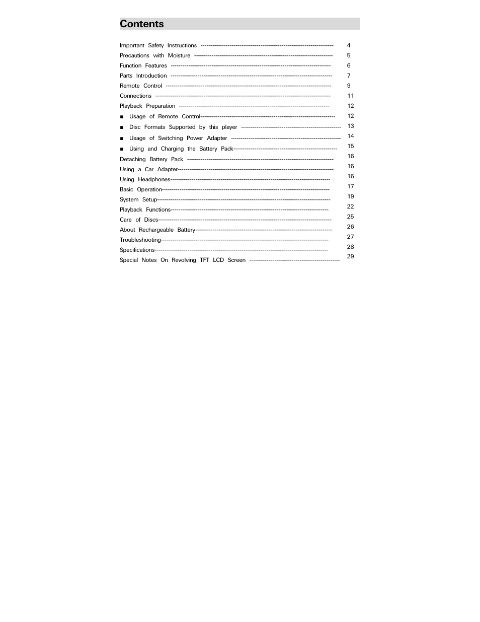 Polaroid PDV-0800 User Manual | Page 2 / 30