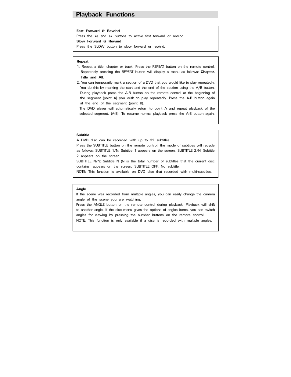 Playback functions | Polaroid PDV-0800 User Manual | Page 22 / 30