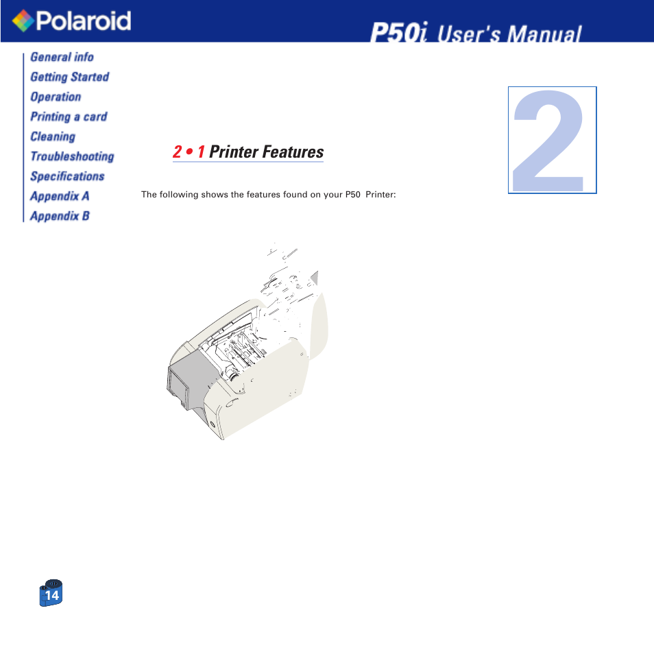 Polaroid Printer P50i User Manual | Page 14 / 42