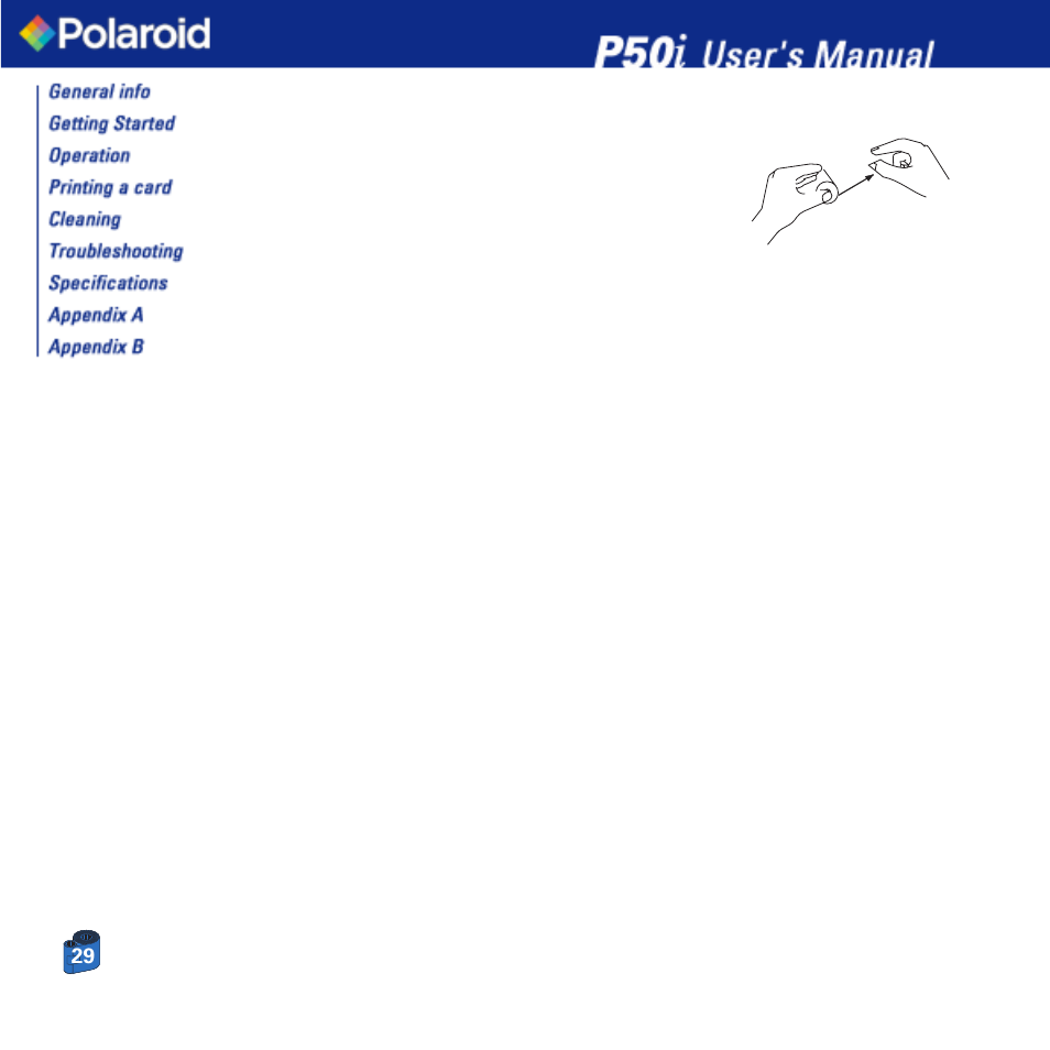 Polaroid Printer P50i User Manual | Page 29 / 42