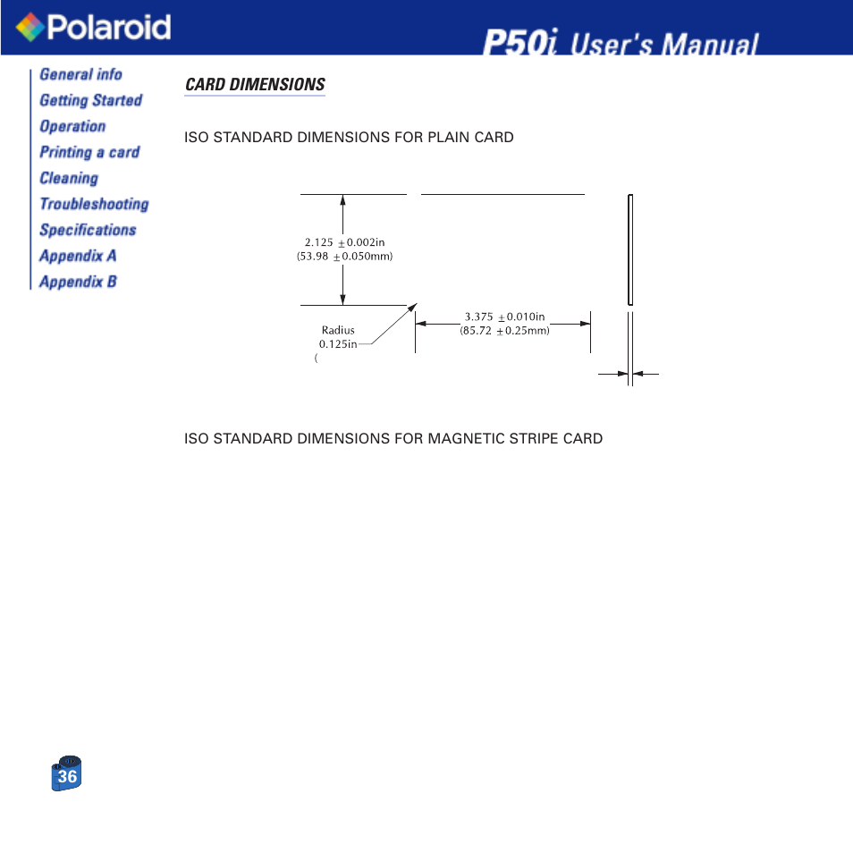 Polaroid Printer P50i User Manual | Page 36 / 42