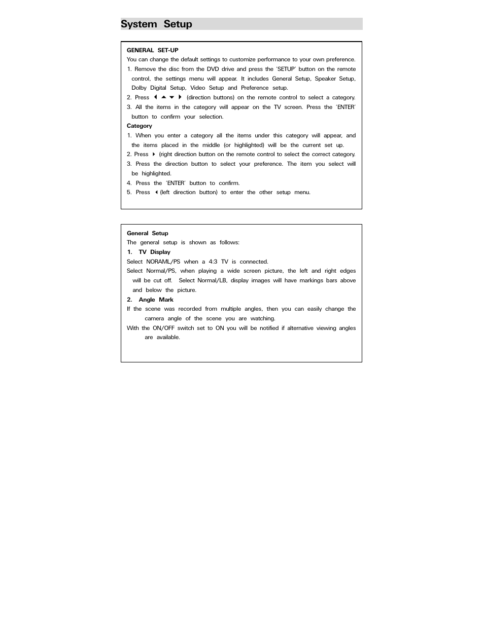 System setup | Polaroid PDV-0744M User Manual | Page 19 / 29