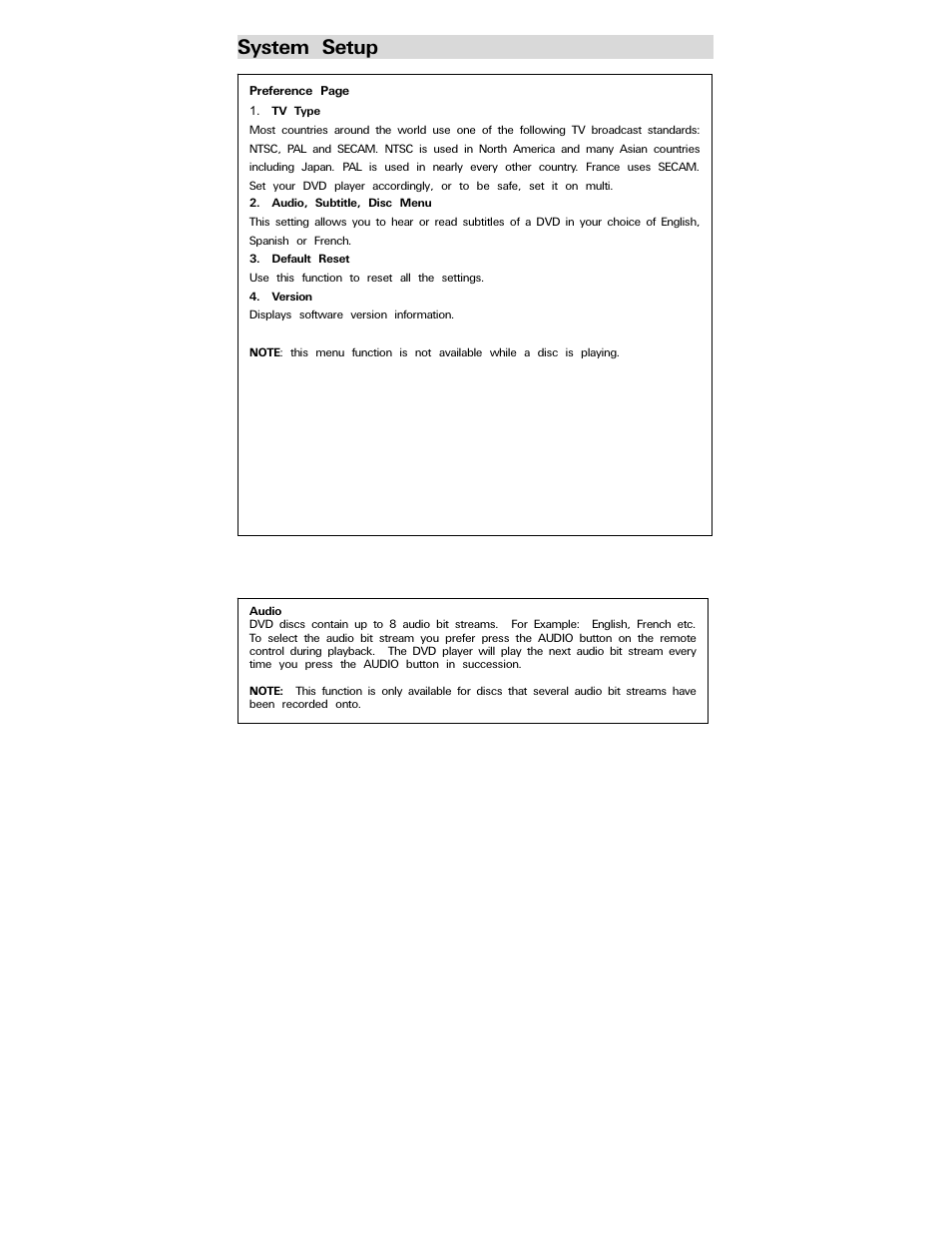 System setup | Polaroid PDV-0744M User Manual | Page 21 / 29