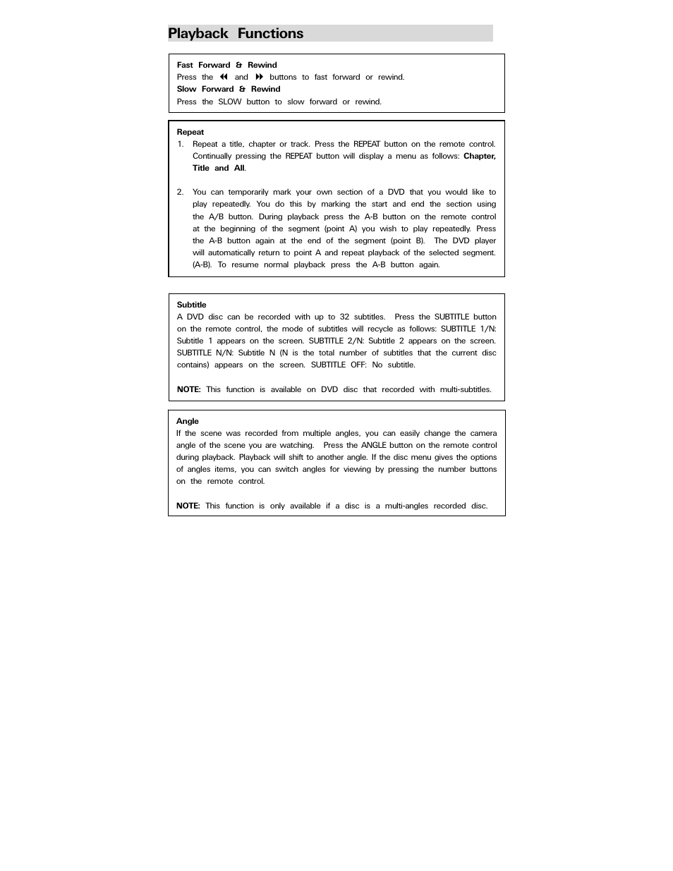 Playback functions | Polaroid PDV-0744M User Manual | Page 22 / 29