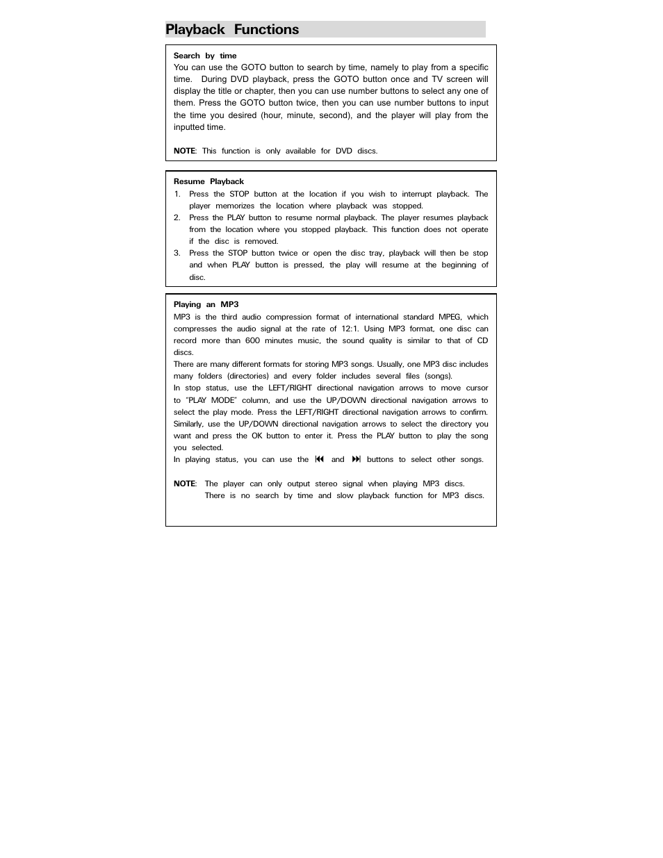 Playback functions | Polaroid PDV-0744M User Manual | Page 23 / 29