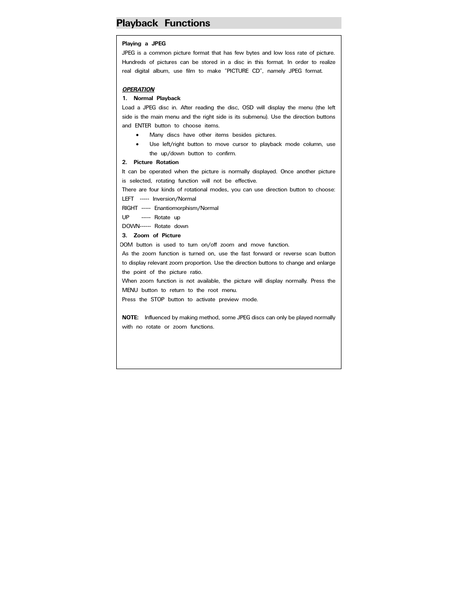 Playback functions | Polaroid PDV-0744M User Manual | Page 24 / 29