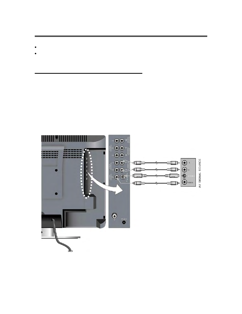 System connections, Connecting to external av signal source | Polaroid FXM-1511C User Manual | Page 13 / 44