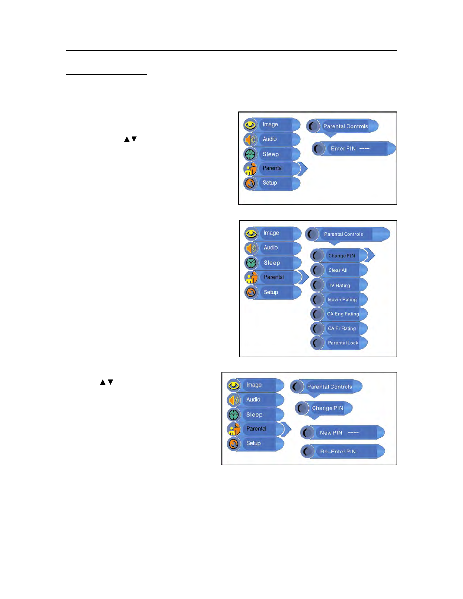 Tv setup and operation (continued), Parental setting | Polaroid FXM-1511C User Manual | Page 23 / 44