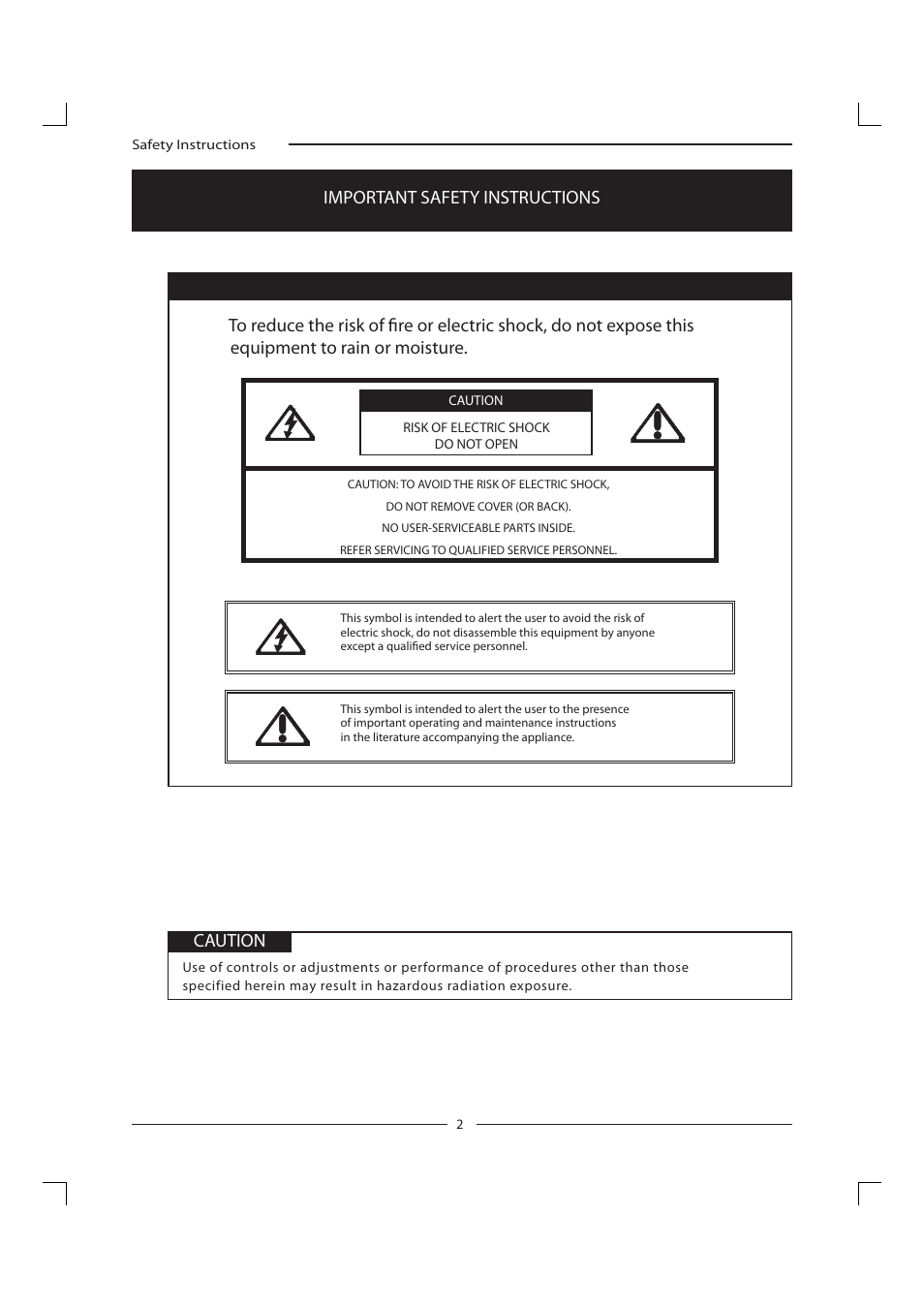 Warning caution | Polaroid FLM-1911 User Manual | Page 3 / 31