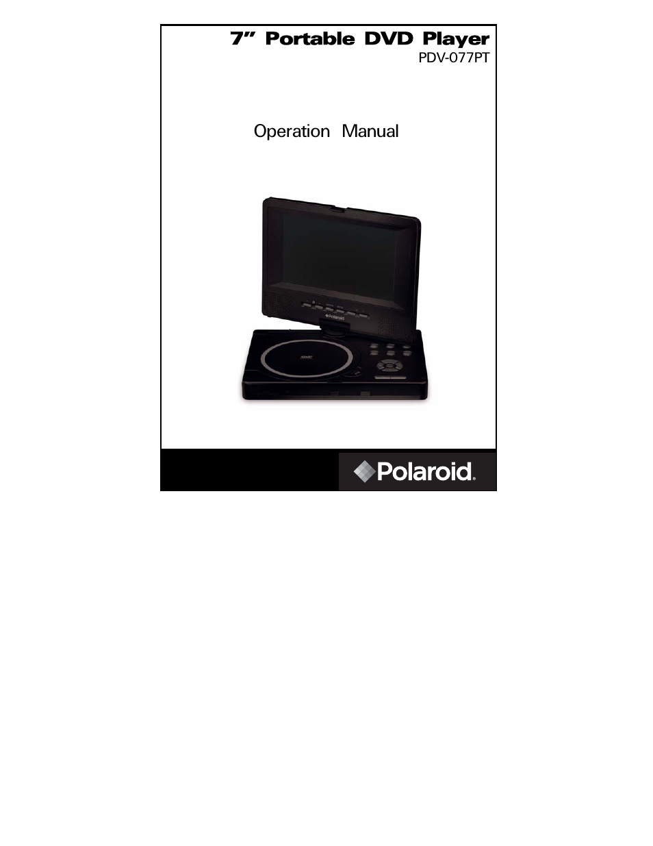 Polaroid PDV-077PT User Manual | 28 pages