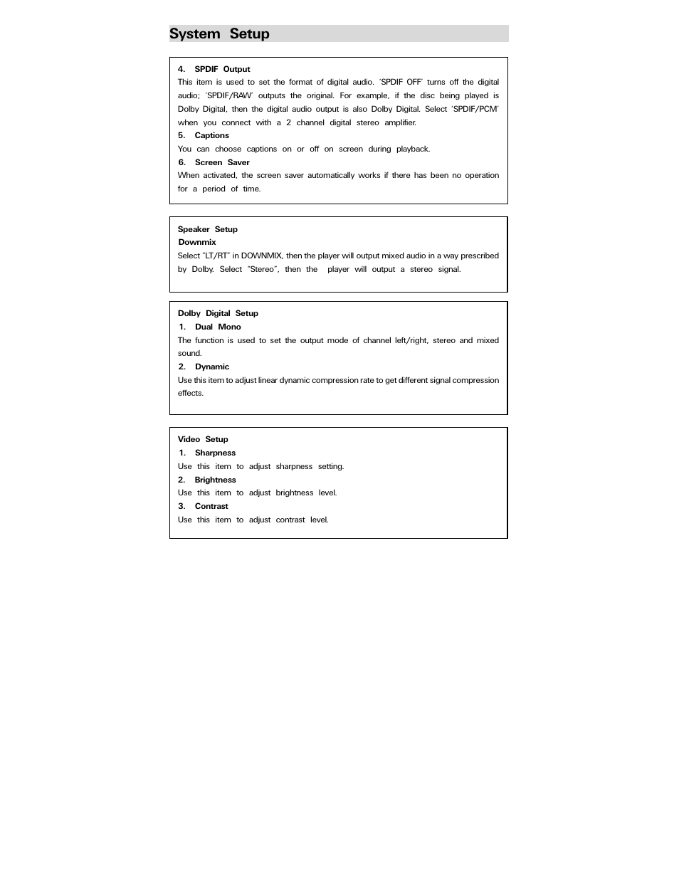 System setup | Polaroid PDV-077PT User Manual | Page 20 / 28