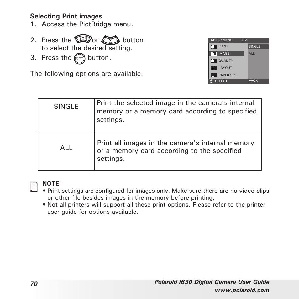 Polaroid i630 User Manual | Page 70 / 106