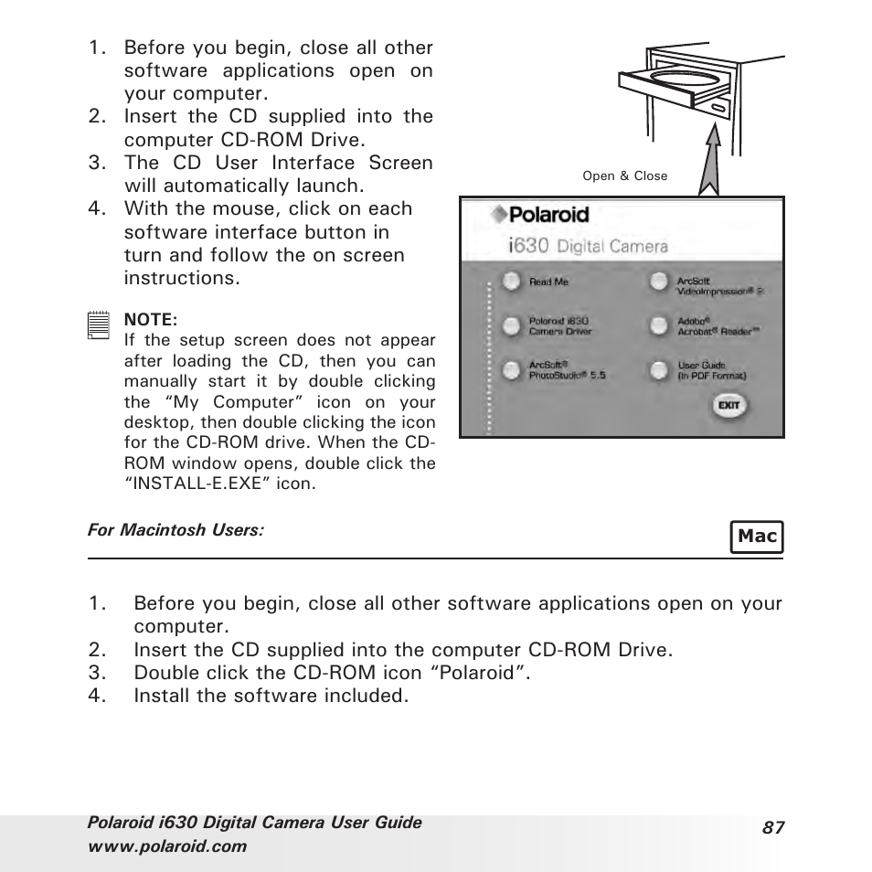 Polaroid i630 User Manual | Page 87 / 106