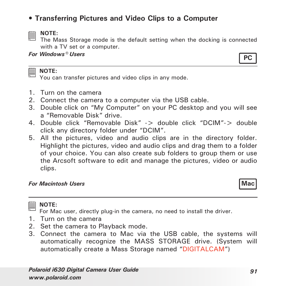 Polaroid i630 User Manual | Page 91 / 106